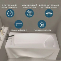 Акриловая ванна Marka One PRAGMATIKA 193-170x80 прямоугольная белая 01пр19380