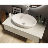 Тумба 1Marka GRUNGE LOFT 100П 1 выдвигающийся ящик Бетон светлый У85853