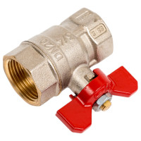 Шаровой кран Tiemme Mistral ВВ, 3/4", красная бабочка 2360003