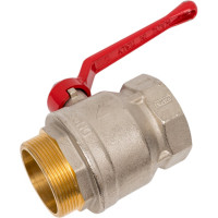 Шаровой кран Tiemme Mistral НВ, 2", красный рычаг 2360026