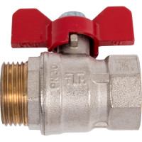 Шаровой кран Tiemme Mistral НВ, 1", красная бабочка 2360011