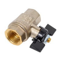 Шаровой кран Tiemme Buran ВВ, 1/2", черная бабочка 2450010