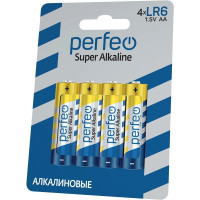 Алкалиновые батарейки Perfeo LR6, 4 шт., на блистере 30005158