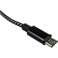 Кабель PERFEO USB2.0 A вилка - Micro USB вилка, черный-белый, 1 м.U4801 30010754