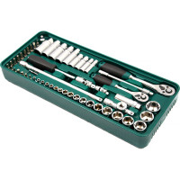 Набор инструмента Rossvik головки 1/4", 3/8", ложемент, 57 предметов LST057
