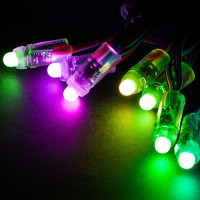 Гирлянда MAKSILED Светодиодный пиксель 50 шт, SPI, UCS1903, 12 мм, 1 LED, 5 В, 0.3 Вт, IP66, управляемый полноцветный RGB ML-1PIX-IC-RGB-SFF(1903)