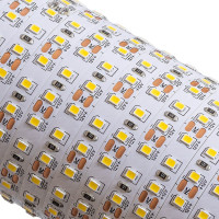 Светодиодная лента Donled 5м, 12В, IP20, 120 LED/m, 9.6Вт/м, теплый белый, 8мм, DL-R120-2835-WW