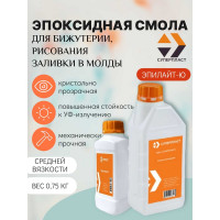 Средневязкая эпоксидная смола для творчества Суперпласт Эпилайт-Ю 0,75 кг 4687204291104