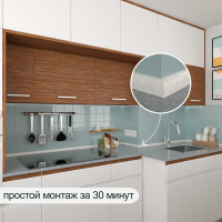 Акриловый плинтус для столешницы BNV ПШ24 90 см, серый 4603336100763