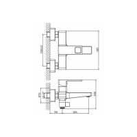 Смеситель для ванны Haiba хром HB60615 00304553