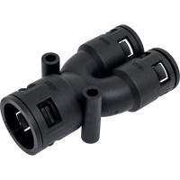Муфта для гофрированных труб Weyer WQY-PA-28.5/2x21.2B - разветвитель тройник WE3601700
