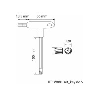 Набор ключей Torx  torx security, тип "Т", 10 шт HT1W881