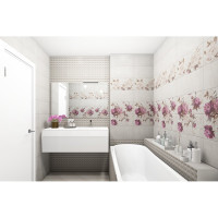 Настенная плитка Belleza Кэрол 00-00-5-10-00-11-684 бежевая с рисунком, 1 кв.м, 8 шт. СК000024112