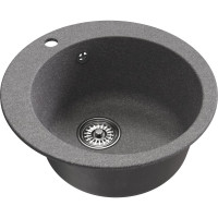 Мойка MIXLINE ml-gm13 круглая, графит (342), 495 мм (глуб. чаши 200) new 551896