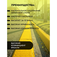 Краска для бордюрного камня ГРИДА износостойкая, желтая, 15 кг 3726