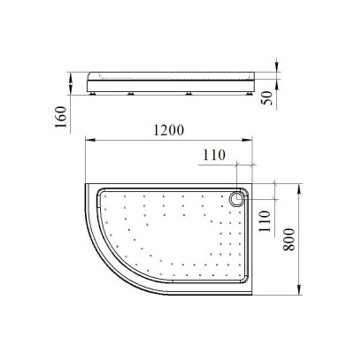Поддон к душевому углу Радомир Соул 3 1-11-0-2-0-008