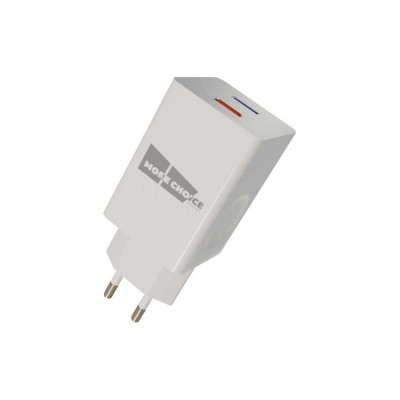 More Choice Сетевое зарядное устройство Smart 2USB 3.0A QC3.0 быстрая зарядка для Lighting 8-pin NC55QCi White