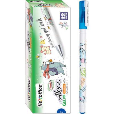 Гелевая ручка Flexoffice rabbit FO-GEL018H BLUE