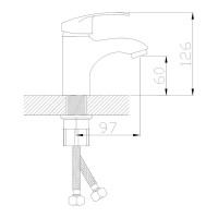 Смеситель для умывальника Антей Зима крепление гайка, цвет белый d35 1072127-ANT