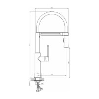 Смеситель Golden Fox Шеф ПРО pro д/кухни шар.с гибким силик.изливом хром 2-х реж.аэратор 11021-FOX