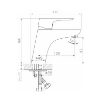 Смеситель Golden Fox Мурс д/умывальника шар. латунь 11110-FOX