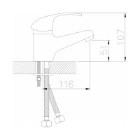 Смеситель для умывальника Gota Rocio Cordoba d40 1/10 131010-GOTA