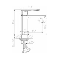 Смеситель Golden Fox Сент-Джеймс д/умывальника шар. латунь 10410-FOX