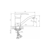 Смеситель Golden Fox Йоркшир д/кухни шар. с коротким изливом креп.гайка латунь 11215-FOX