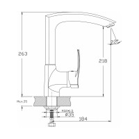 Смеситель для кухни Golden Fox Йоркшир (шаровой, с высоким изливом, крепление гайка, латунь) 11230-FOX