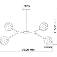 Люстра De Markt Гамбург 6-5W E14 220 V 605016206