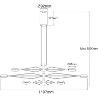 Люстра De Markt Гэлэкси 36W LED 220V 632017206