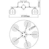 Люстра De City Альфа 5-60W E27 220 V 324017505