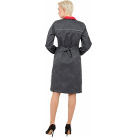 Женский халат Эксперт Спецодежда Страйк серый/красный, р. 56-58, рост 170-176 6446000045551