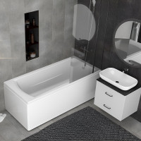 Акриловая ванна Marka One PRIME 150x75 прямоугольная белая 01пра1575