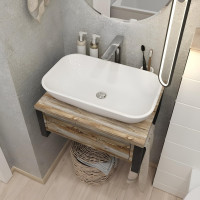 Тумба под раковину в ванную 1Marka GRUNGE LOFT 70 см подвесная дуб намибия Ц0000015941