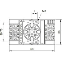 Колодка розетка для промежуточного реле S2-B ComatReleco PN93532
