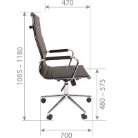 Компьютерное кресло CHAIRMAN 755 экокожа, черный 00-07108096
