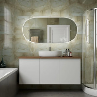 Зеркало с подсветкой Art&Max Bari 700x1500 White AM-Bar-700-1500-DS-F-White