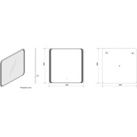 Зеркало с подсветкой Art&Max Elegant 800x800 AM-Ele-800-800-DS-F