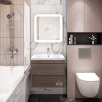 Зеркало с подсветкой Art&Max Latina 600x600 AM-Lat-600-600-DS-F