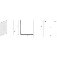 Зеркало с подсветкой и подогревом Art&Max Firenze 700x800 AM-Fir-700-800-DS-F-H