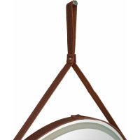 Зеркало с подсветкой на ремне из коричневой кожи Art&Max Milan AM-Mil-650-DS-F-Brown