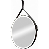 Зеркало с подсветкой на ремне из черной кожи Art&Max MILAN AM-Mil-1000-DS-F-Nero