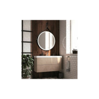 Зеркало с подсветкой на ремне из черной кожи Art&Max MILAN AM-Mil-1000-DS-F-Nero