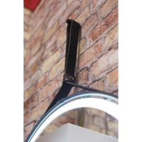 Зеркало с подсветкой на ремне из черной кожи Art&Max MILAN AM-Mil-1000-DS-F-Nero