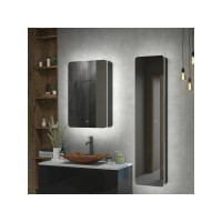 Зеркало-шкаф с подсветкой Art&Max LECCE AM-Lec-560-850-1D-L-DS-F-Nero