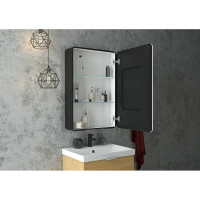 Зеркало-шкаф с подсветкой Art&Max LECCE AM-Lec-560-850-1D-R-DS-F-Nero