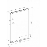 Зеркало-шкаф с подсветкой Art&Max PLATINO AM-Pla-600-800-1D-L-DS-F