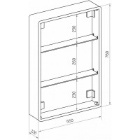 Зеркало-шкаф с подсветкой Art&Max PLATINO AM-Pla-600-800-1D-L-DS-F