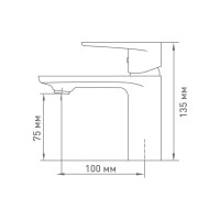 Смеситель для умывальника Mix&Fix 5103 Флеш одноручный, картридж d=35 мм тов-210064